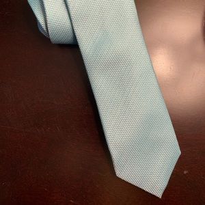 100% Silk Teal Herringbone men’s neck tie
